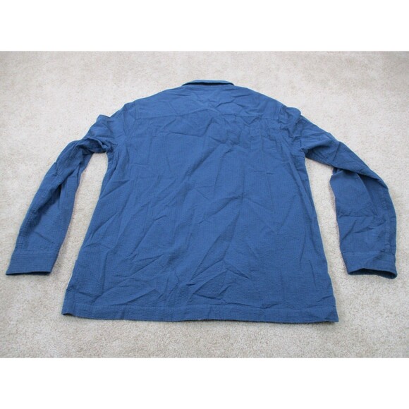 Barbour Bomber Jacket Adult Medium M Blue Full Zip Cotton Casual Pockets Mens - Picture 8 of 11